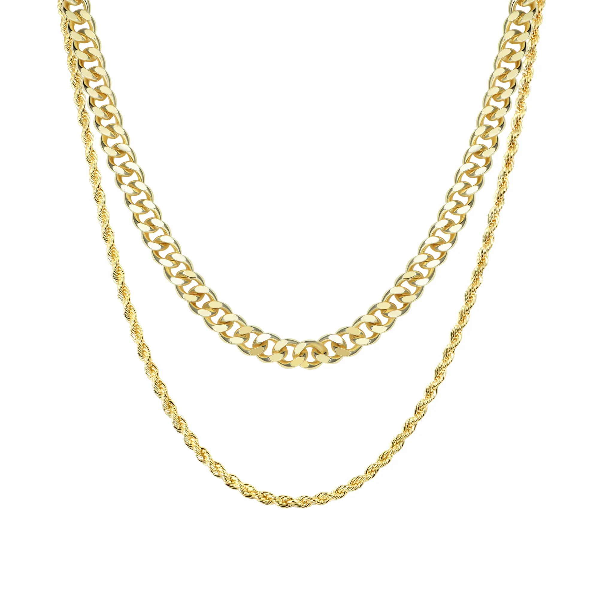 2.5mm Rope Chain + 5mm Cuban Link Bundle