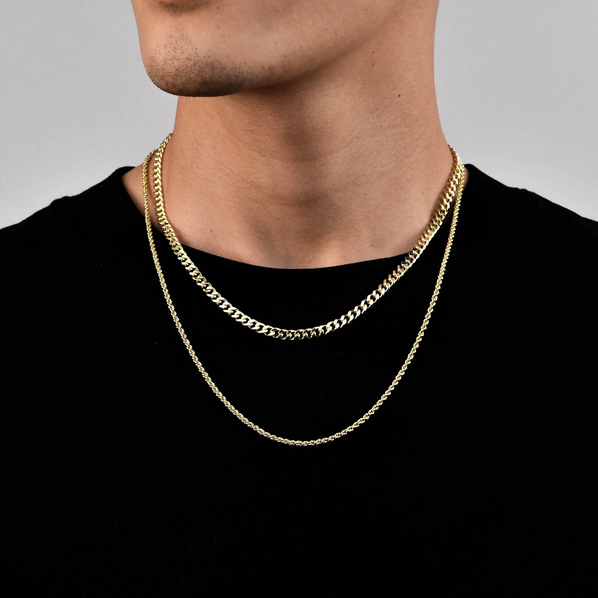 2.5mm Rope Chain + 5mm Cuban Link Bundle