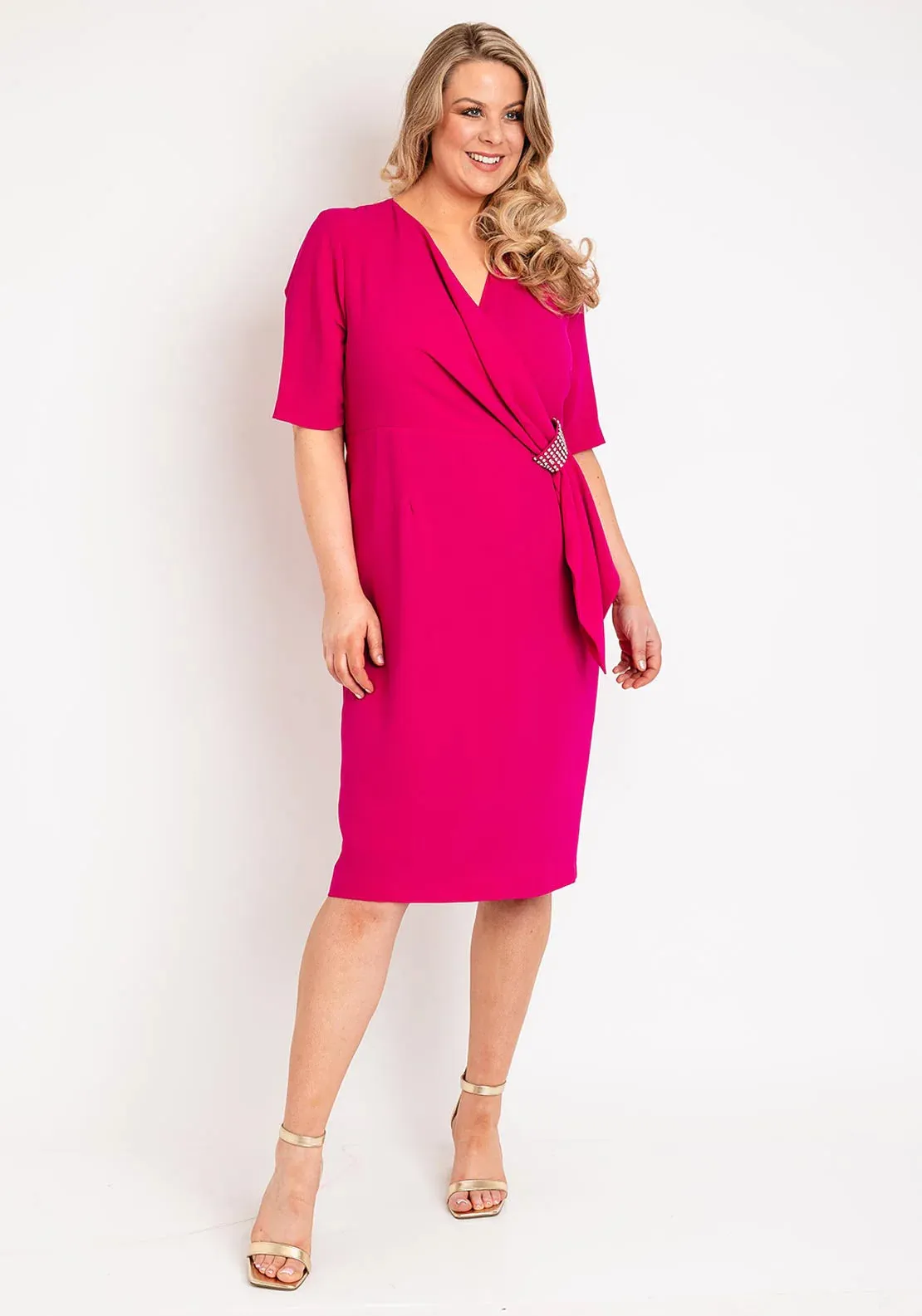 623 - Magenta Dress - Via Veneto