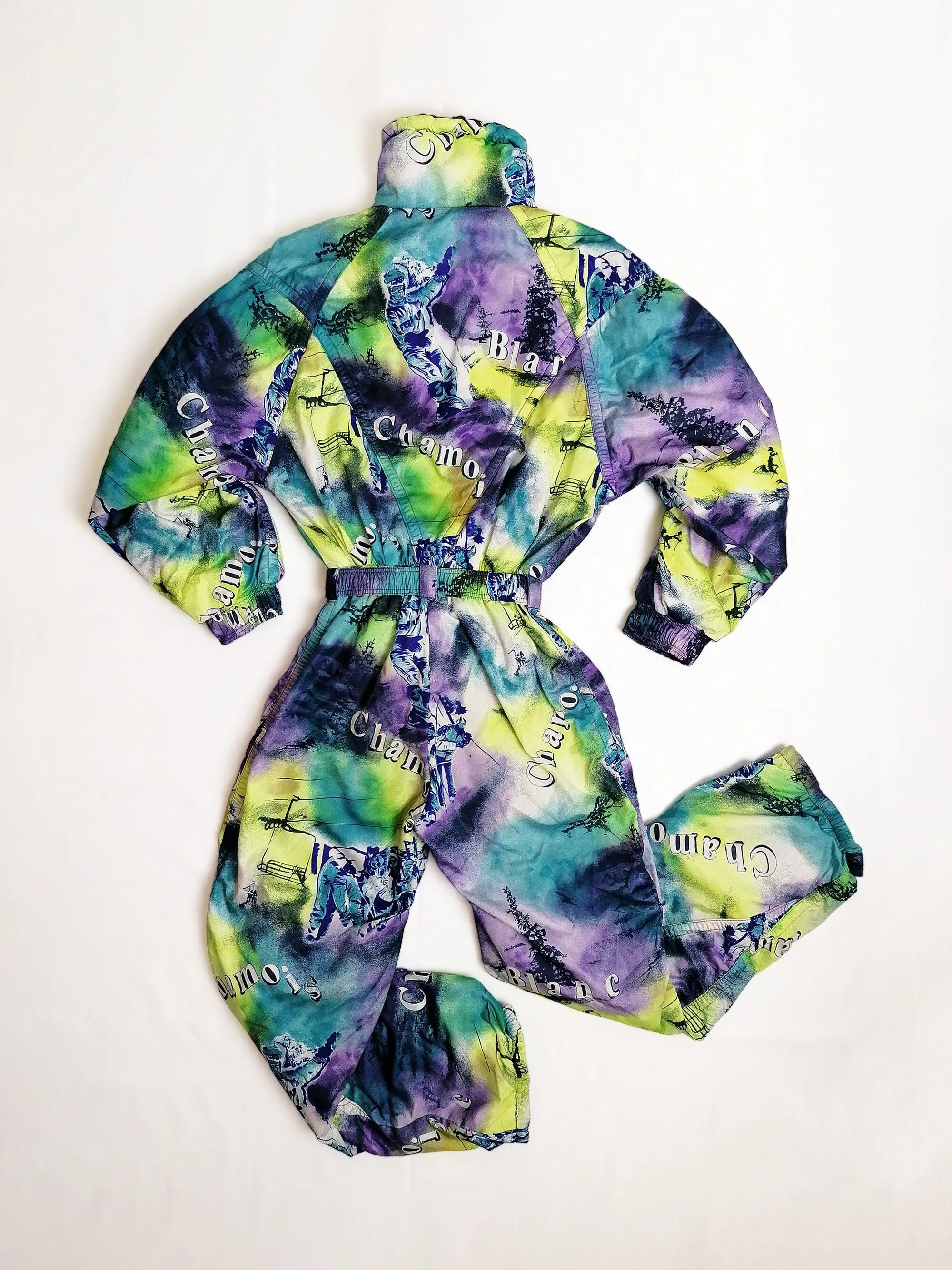 80's 90's Made in Finland Tie-Dye Ski Suit - size S-M