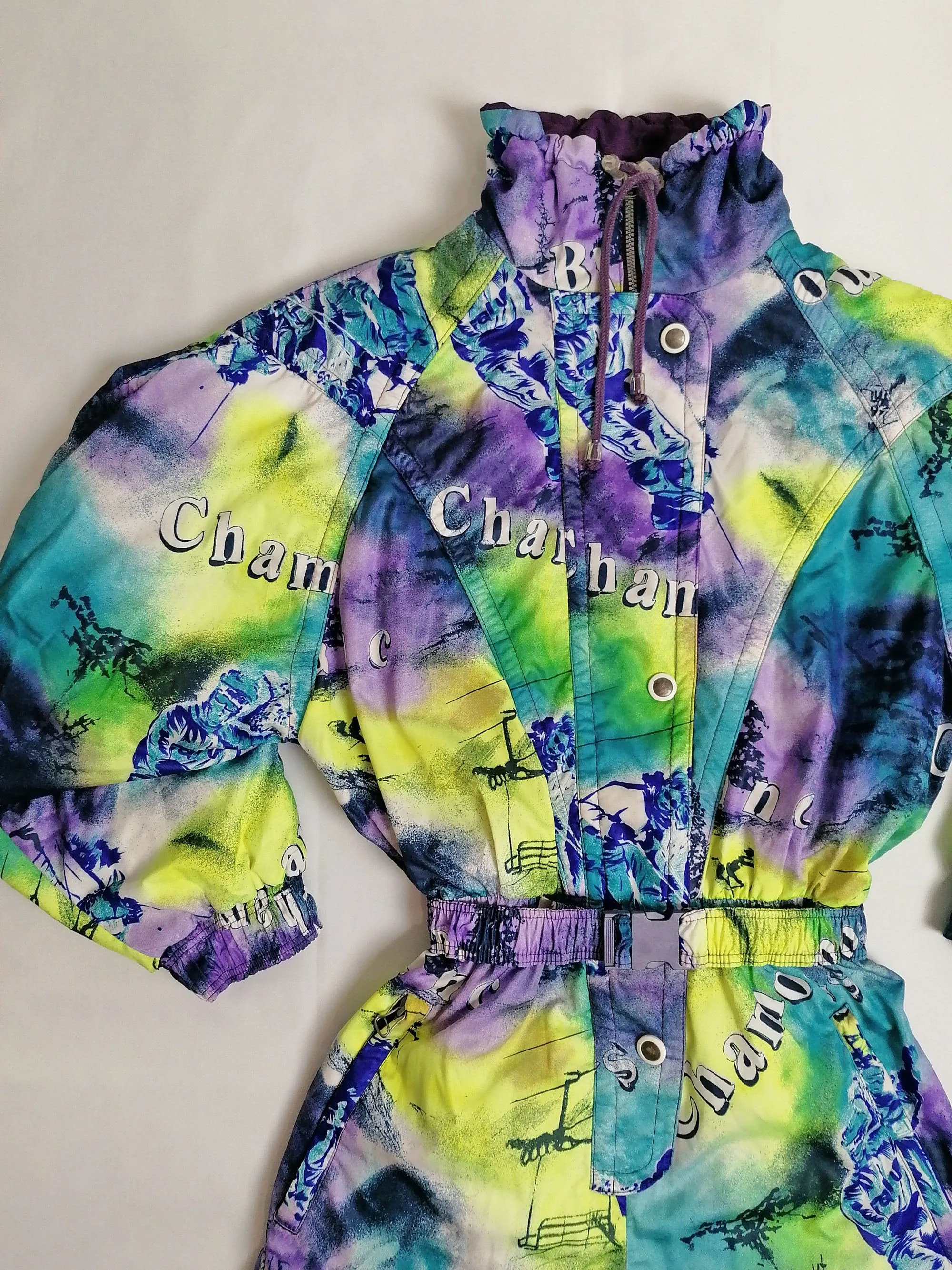 80's 90's Made in Finland Tie-Dye Ski Suit - size S-M