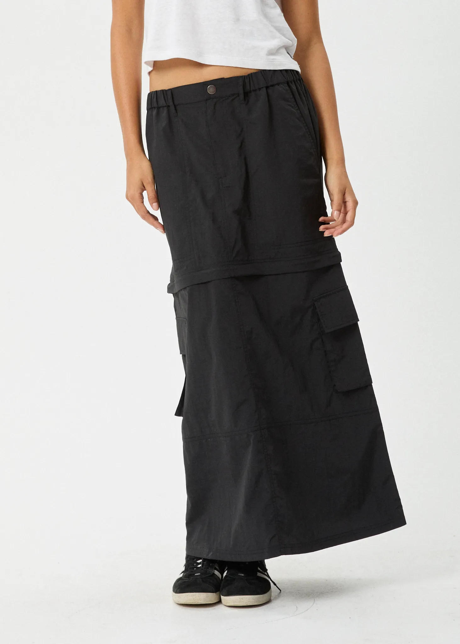 AFENDS Womens Instinct - Zip Off Maxi Skirt - Black