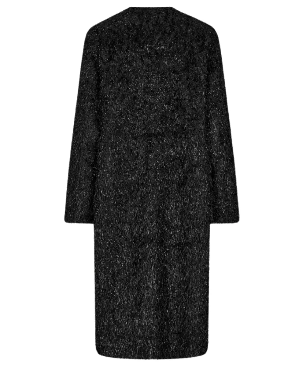 Alec Coat Fluffy Black