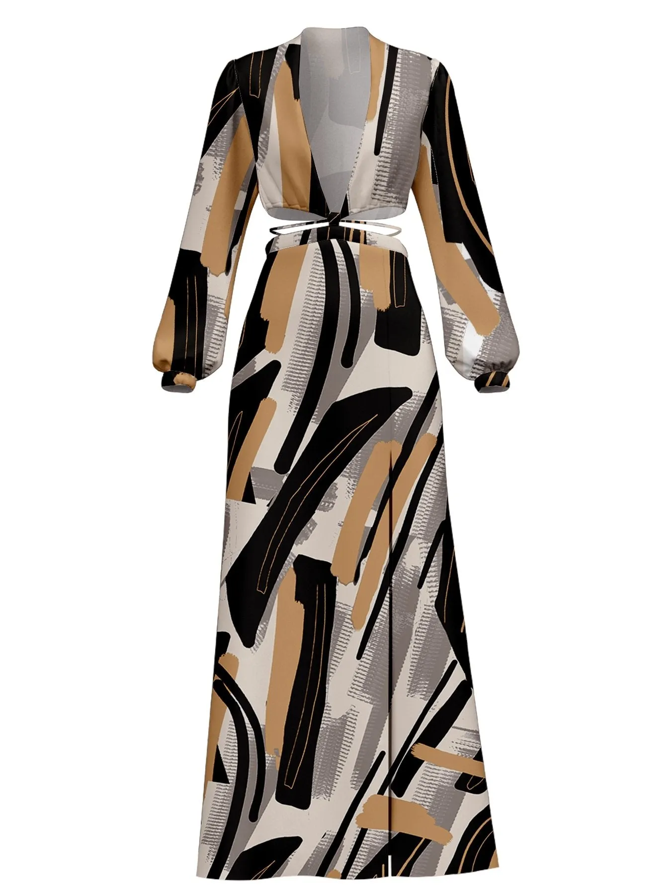 Amal Dress - Abstract Noir