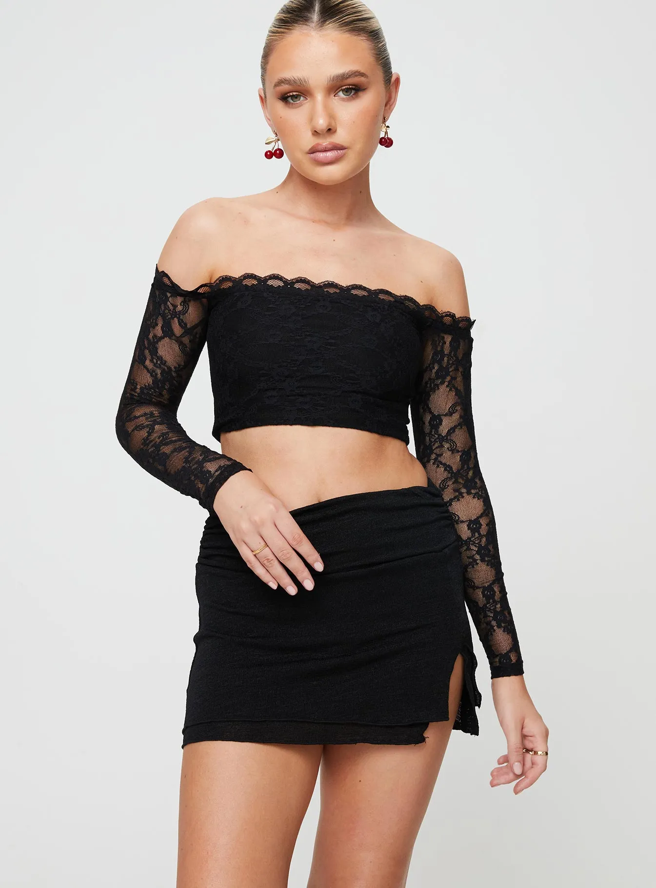 Angel Mini Skirt Black