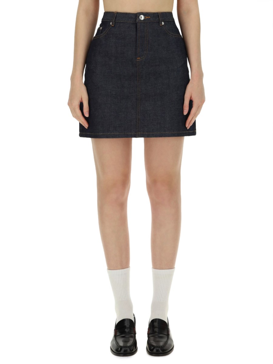 A.P.C.    COTTON DENIM MINI SKIRT