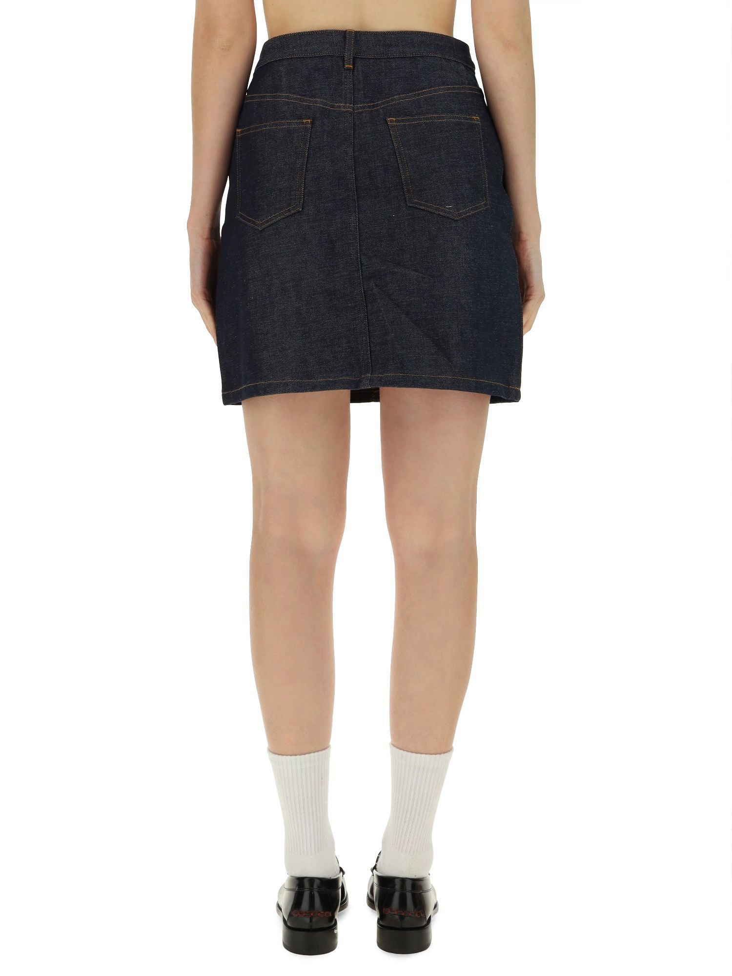 A.P.C.    COTTON DENIM MINI SKIRT