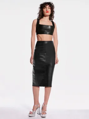 AS by DF Port Elizabeth Recycled Leather Skirt