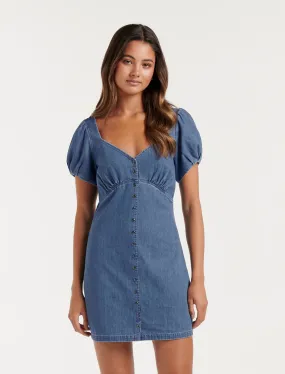 Avery Button Up Mini Dress