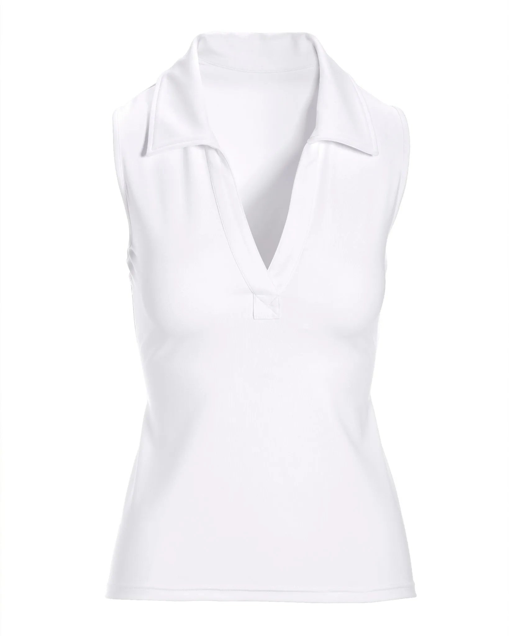 B-Active Sleeveless Polo Top Pure White