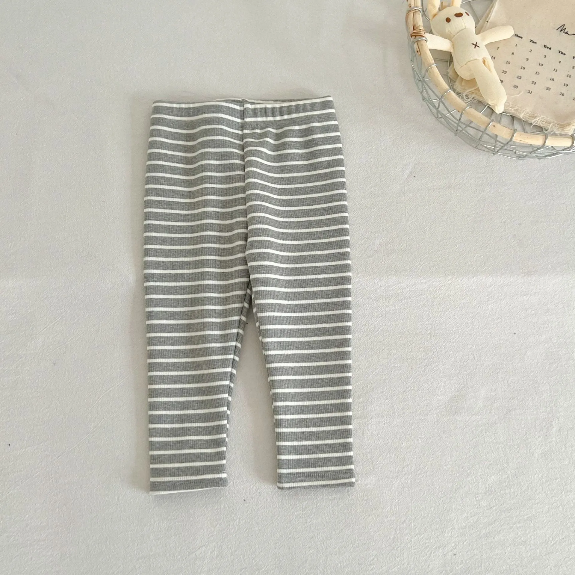 Baby Kid Girls Solid Color Striped Pants Wholesale 231130142