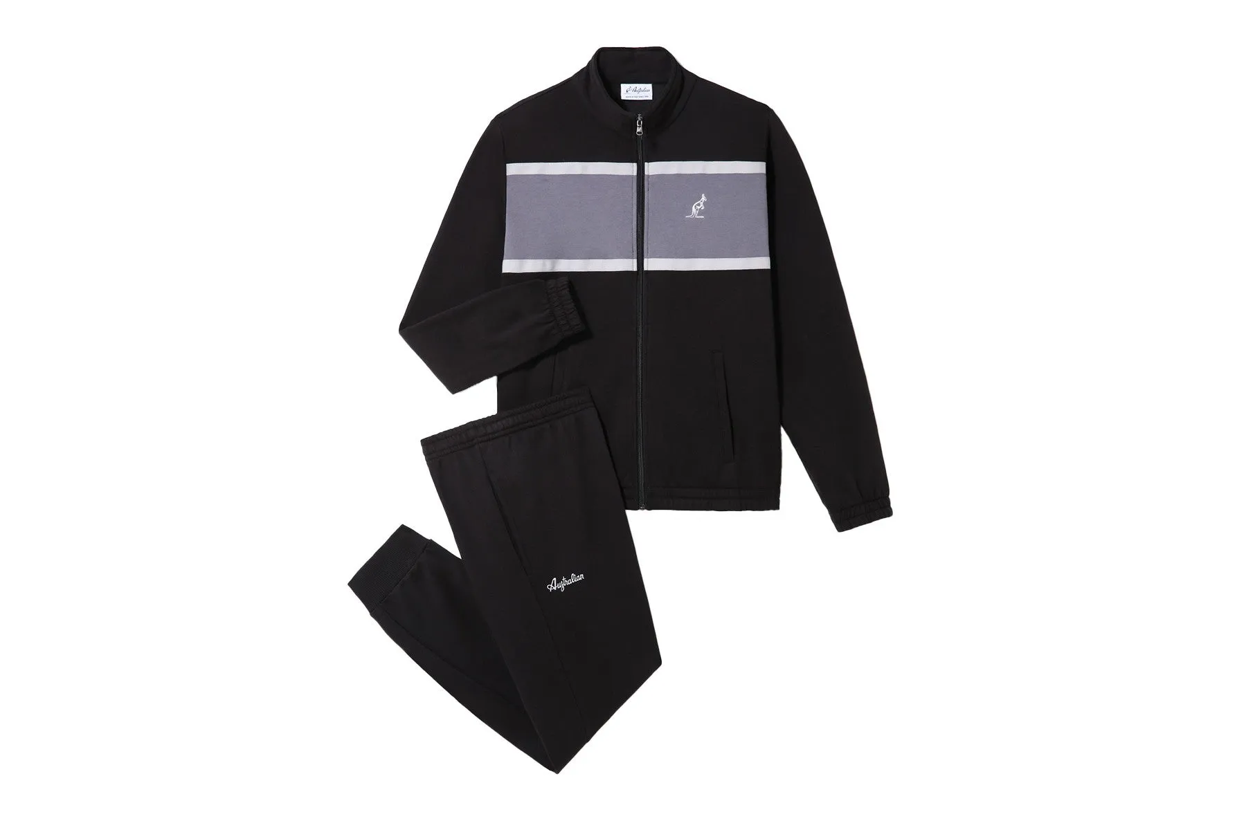 BLOCK FLEECE TRACKSUIT: AUSTRALIAN SPORTSWEAR