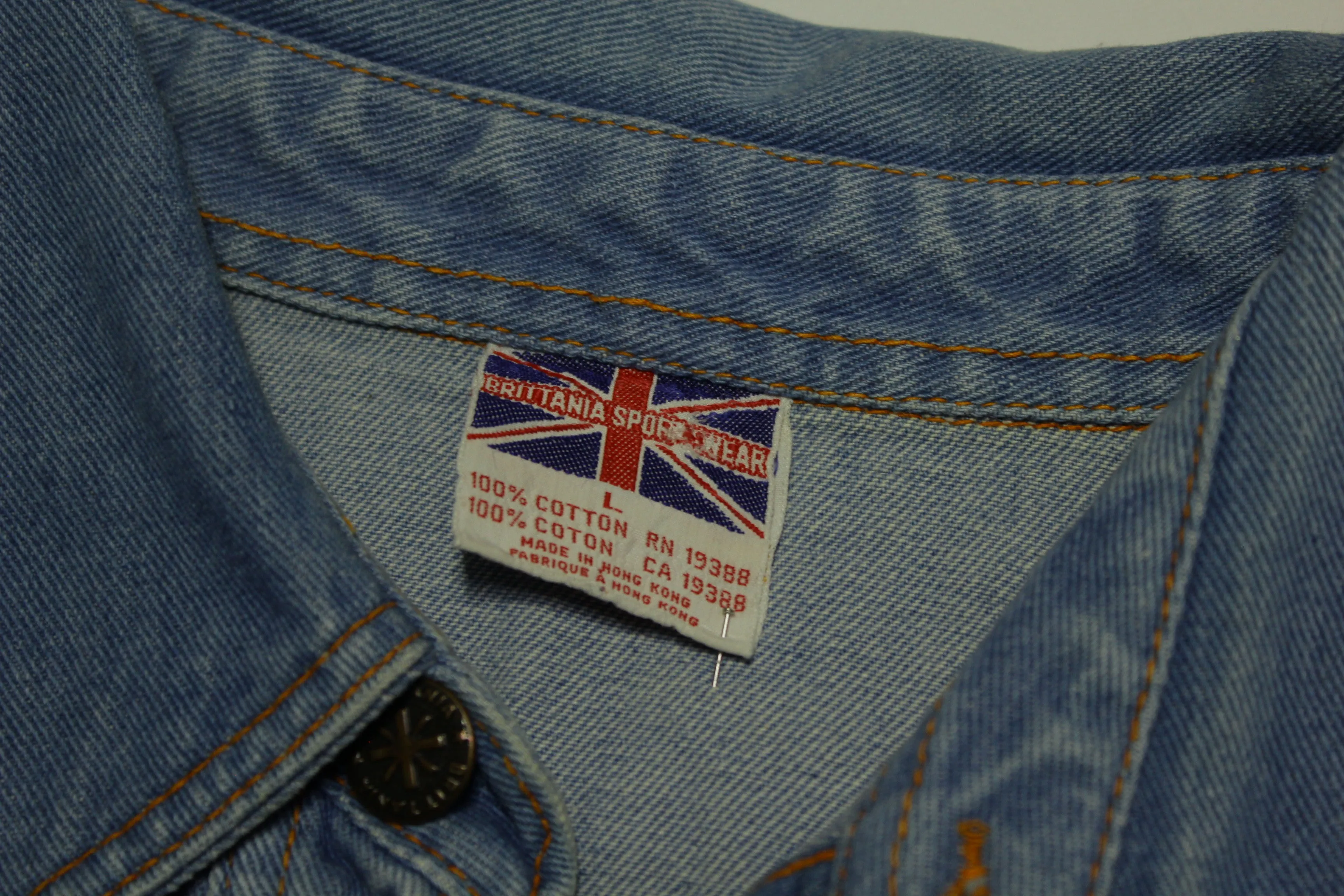 Brittania Sportswear Vintage 70's Hong Kong Jean Jacket