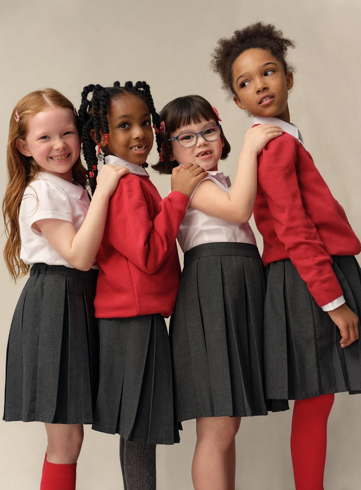 Buy Grey Permanent Pleat Skirts 4 Pack 9 years | Skirts and shorts | Tu