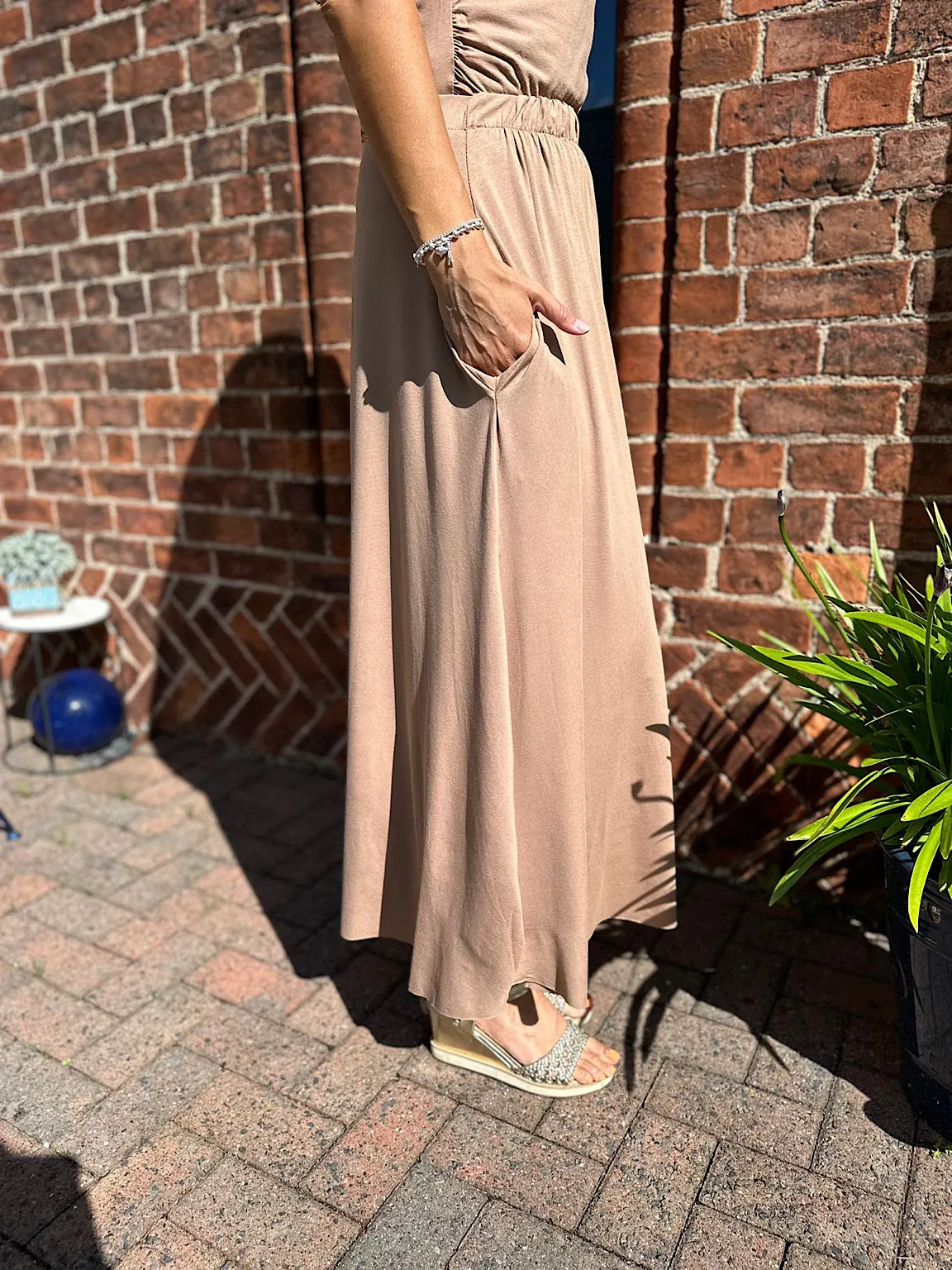 Camel Maxi Skirt Tammy