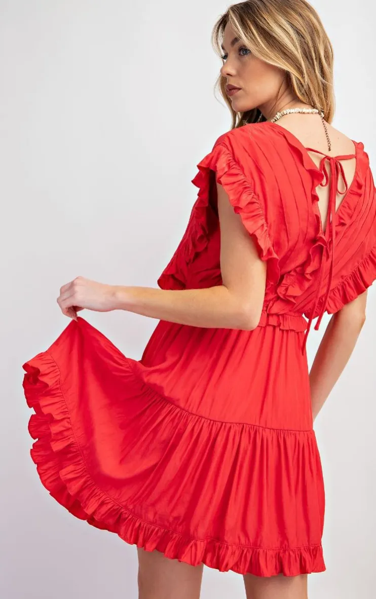 Challis Ruffle Tiered Dress