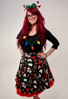 Christmas Magic Swing Skirt with Pockets