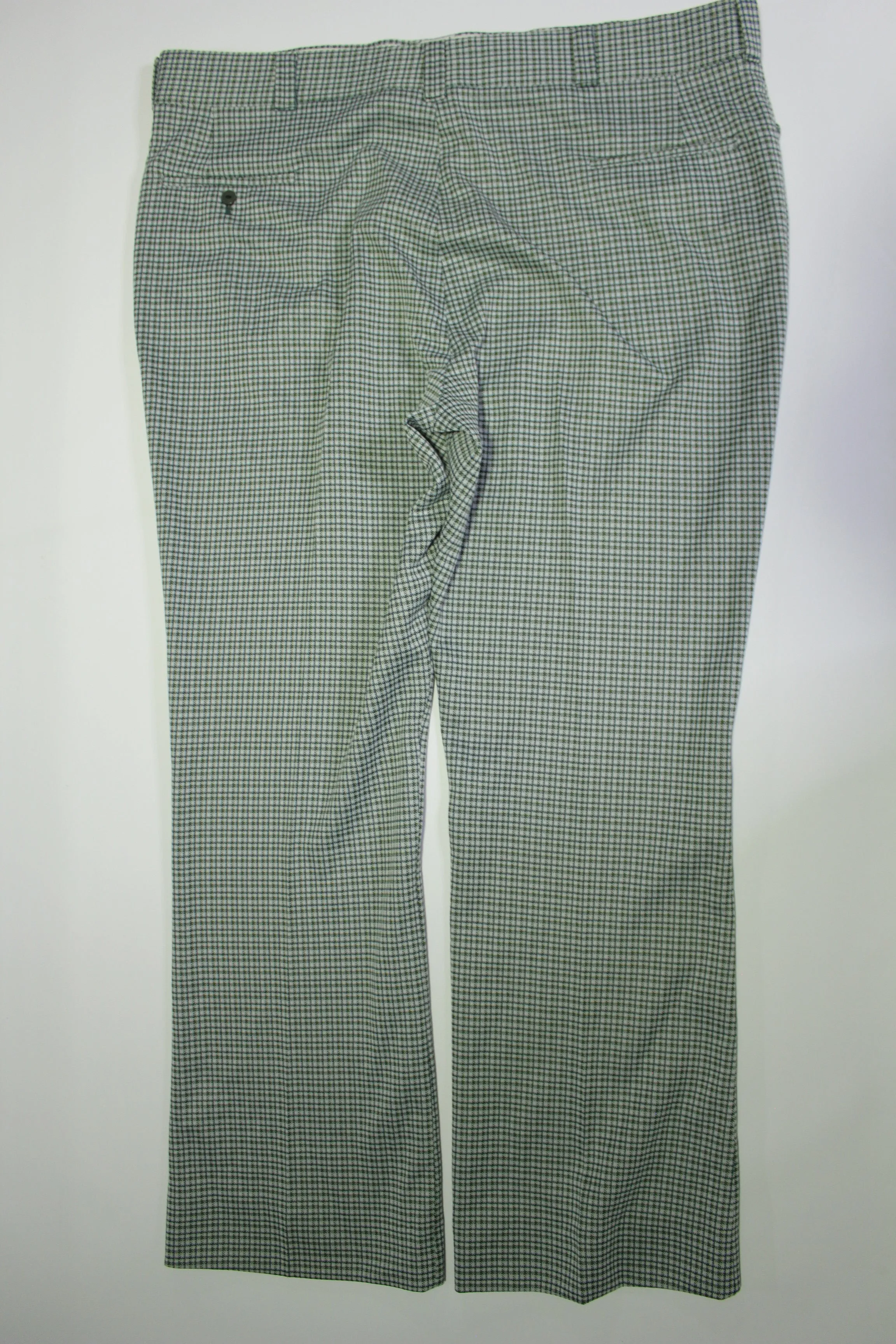 Completely Vintage 70's Polyester Leisure Suit Disco Houndstooth Plaid Pants Mod