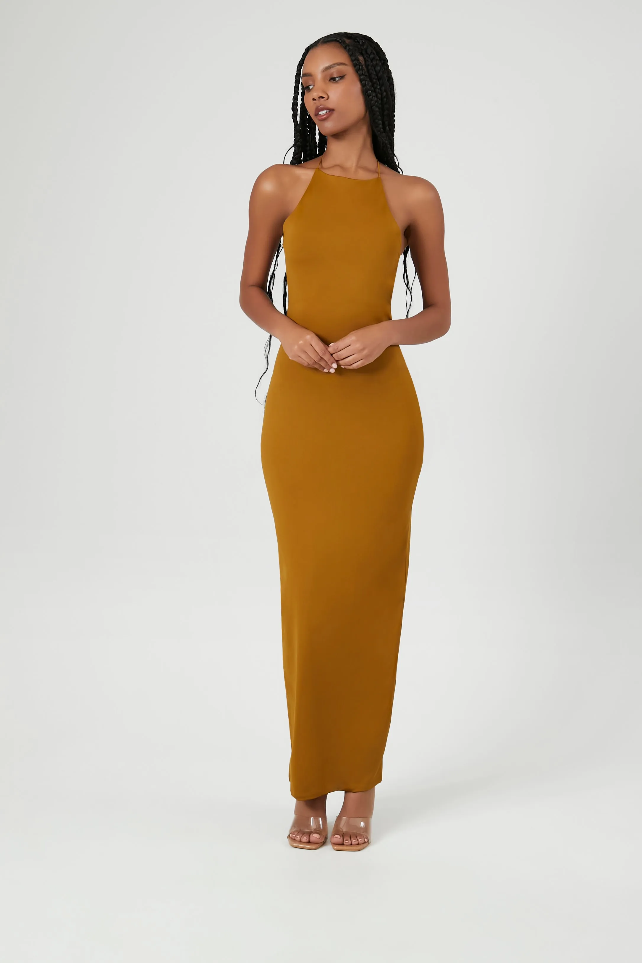 Contour Halter Maxi Dress