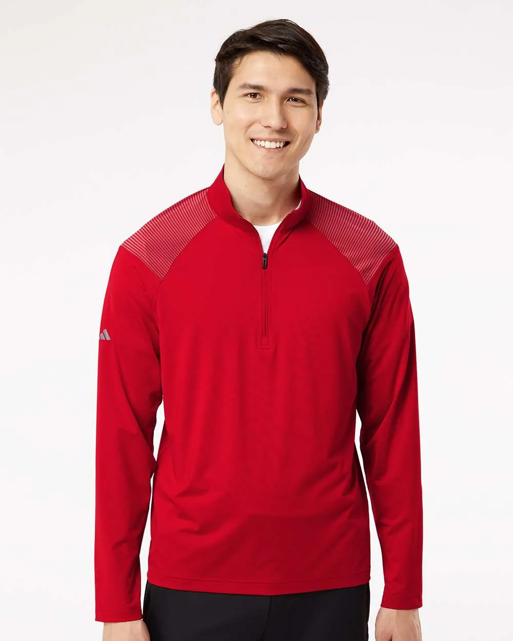 Custom Embroidery - Adidas - Shoulder Stripe Quarter-Zip Pullover - A520