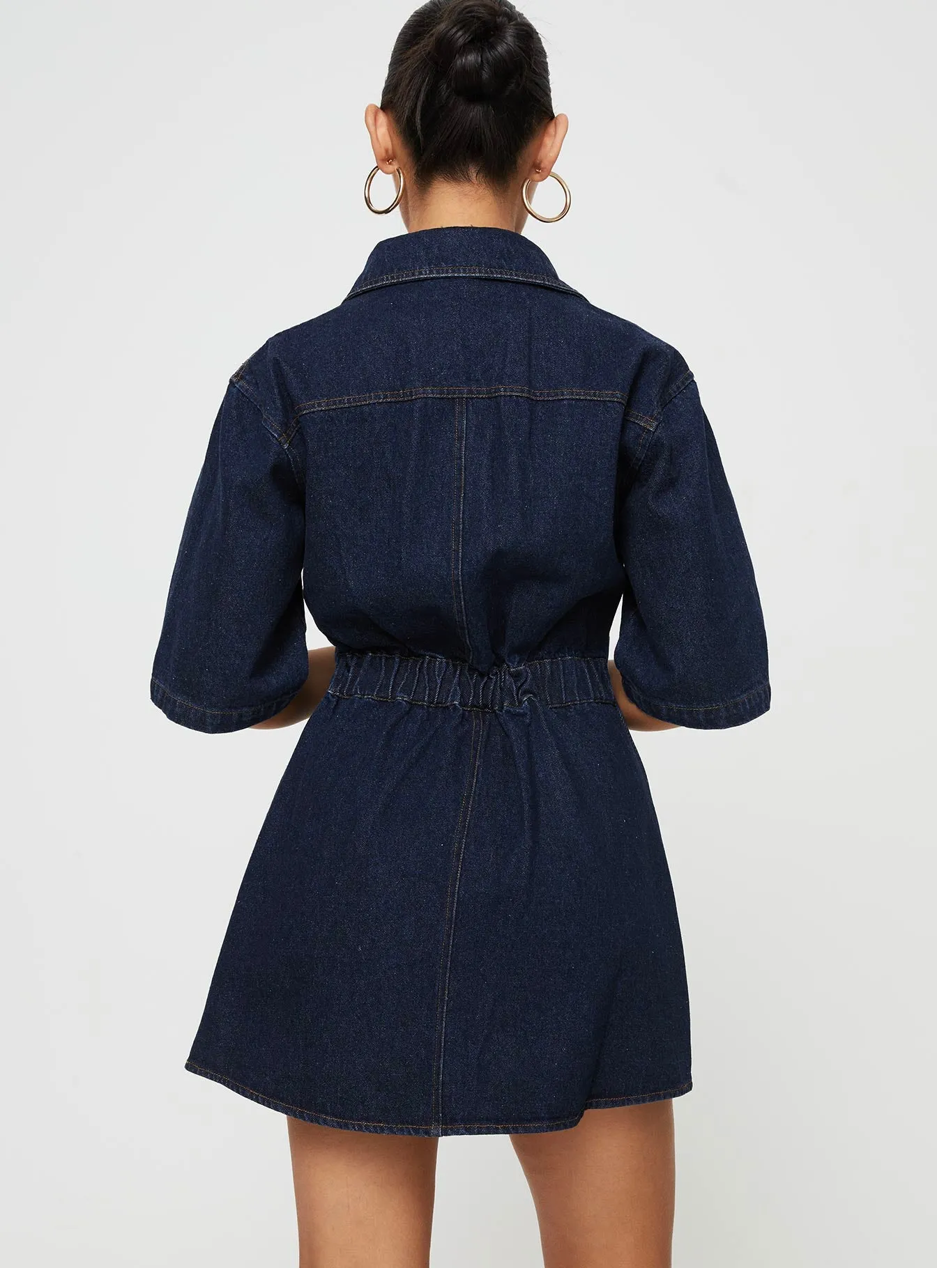 Davro Mini Dress Dark Wash Denim