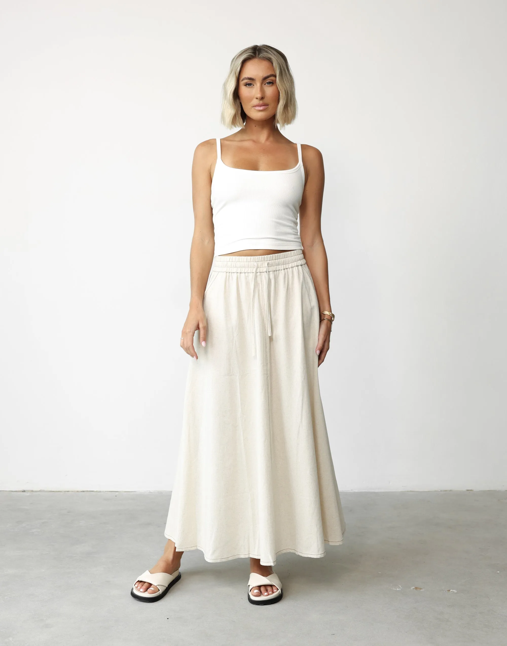 Daylight Maxi Skirt (Beige)