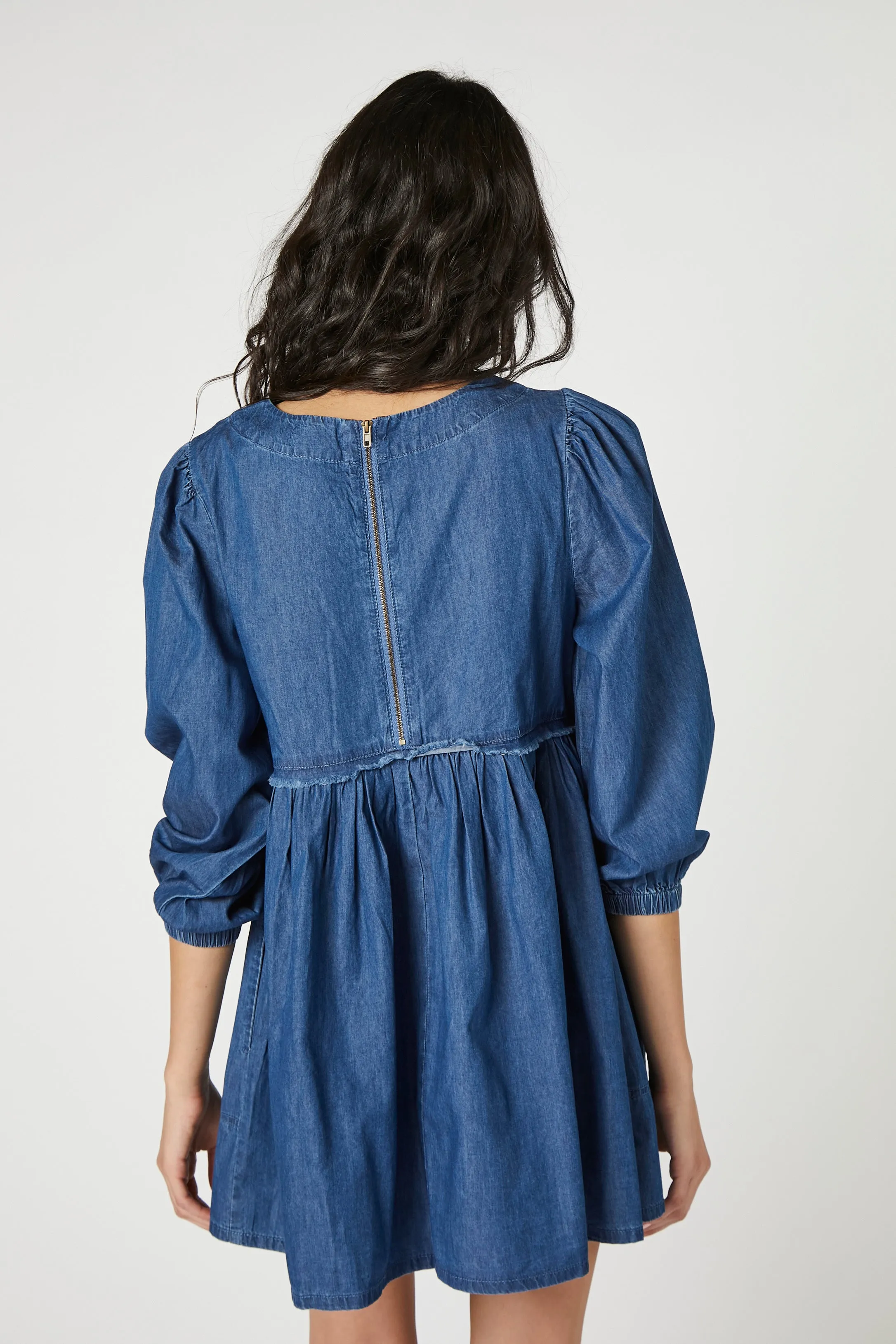 Denim Babydoll Dress