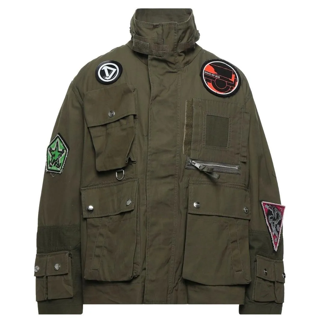 Diesel Pocket Patch Logo Green Military Jacket