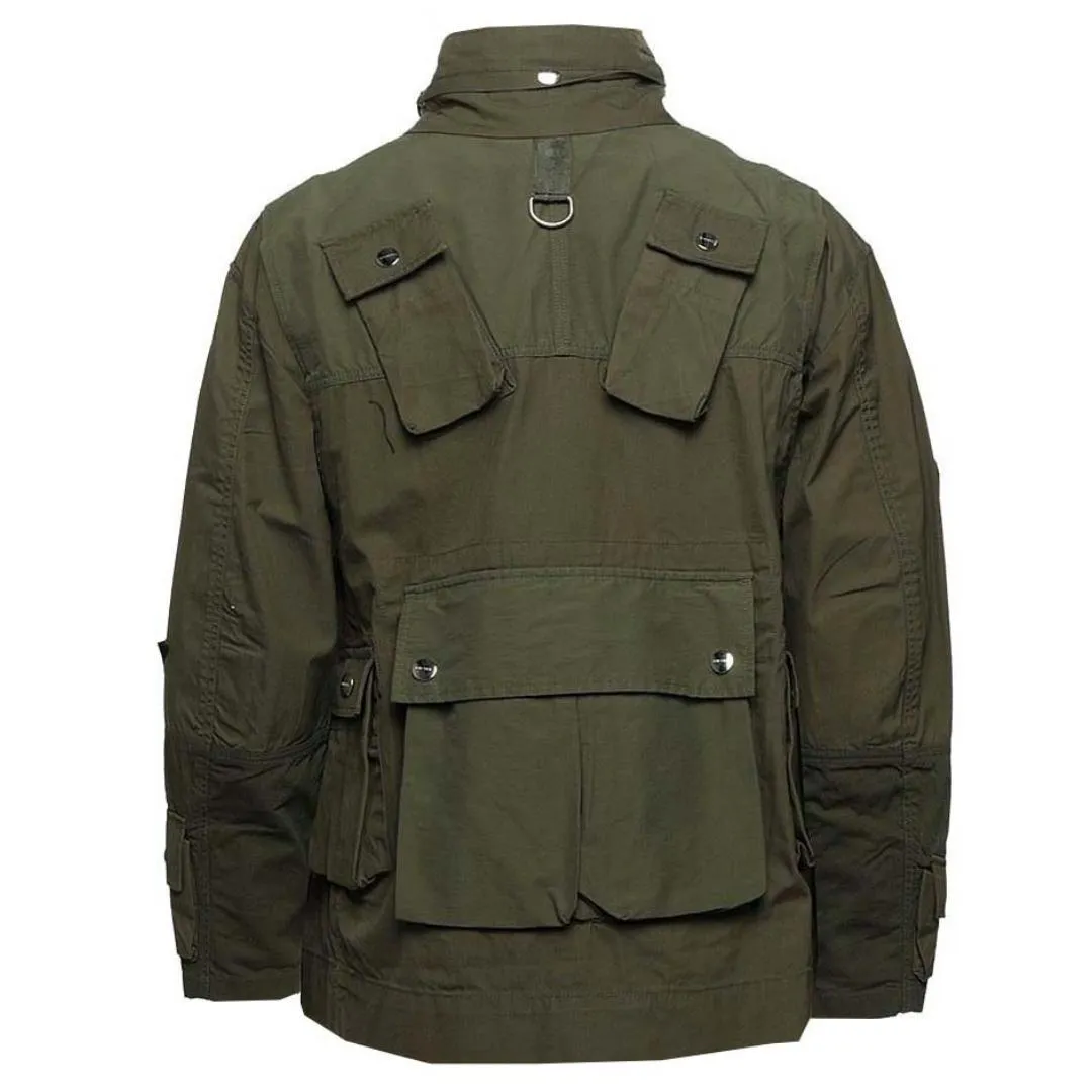 Diesel Pocket Patch Logo Green Military Jacket