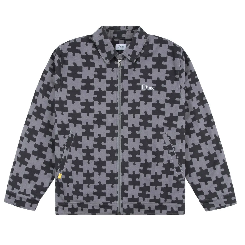 DIME PUZZLE TWILL JACKET - CHARCOAL