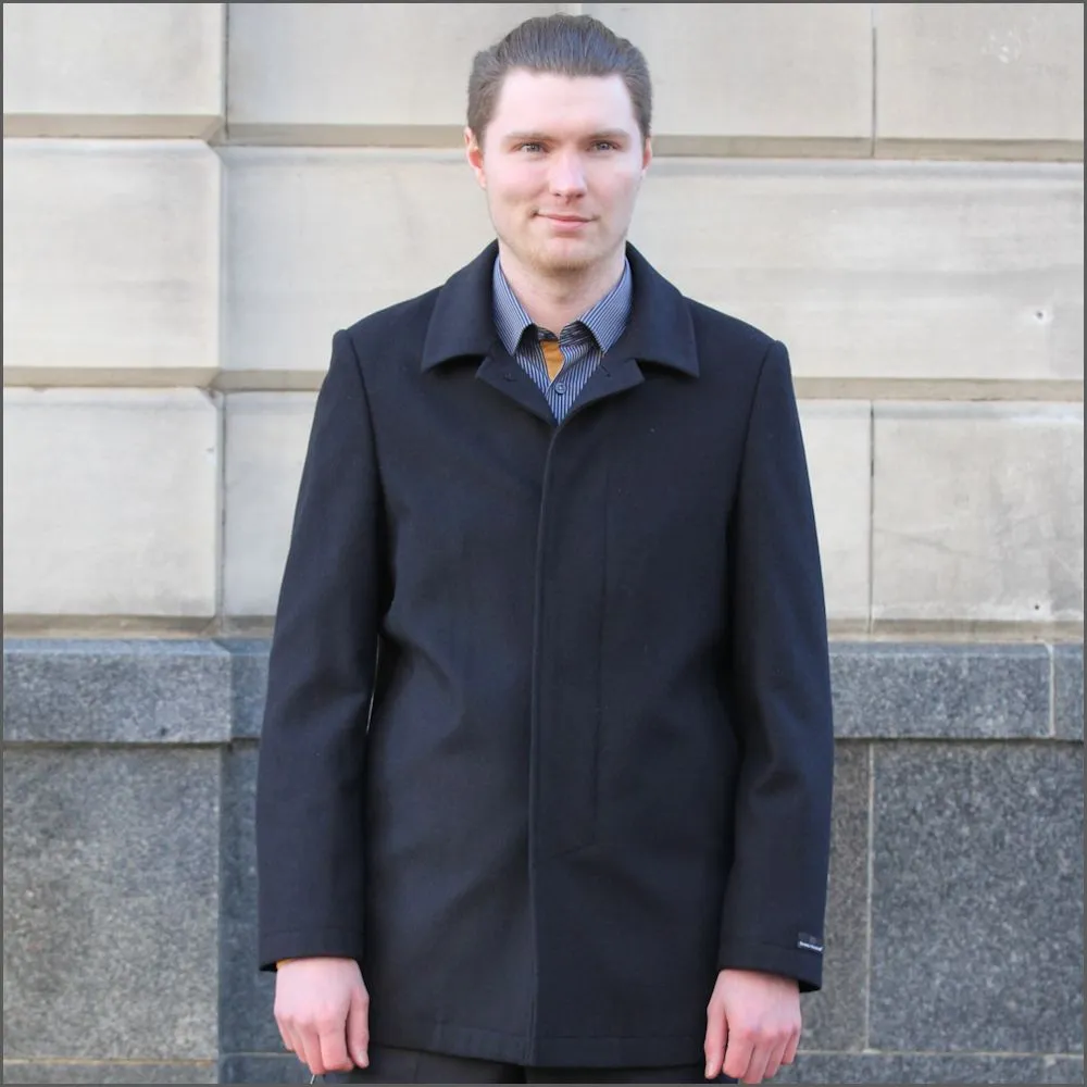 Douglas Wool Rich Navy Car Coat