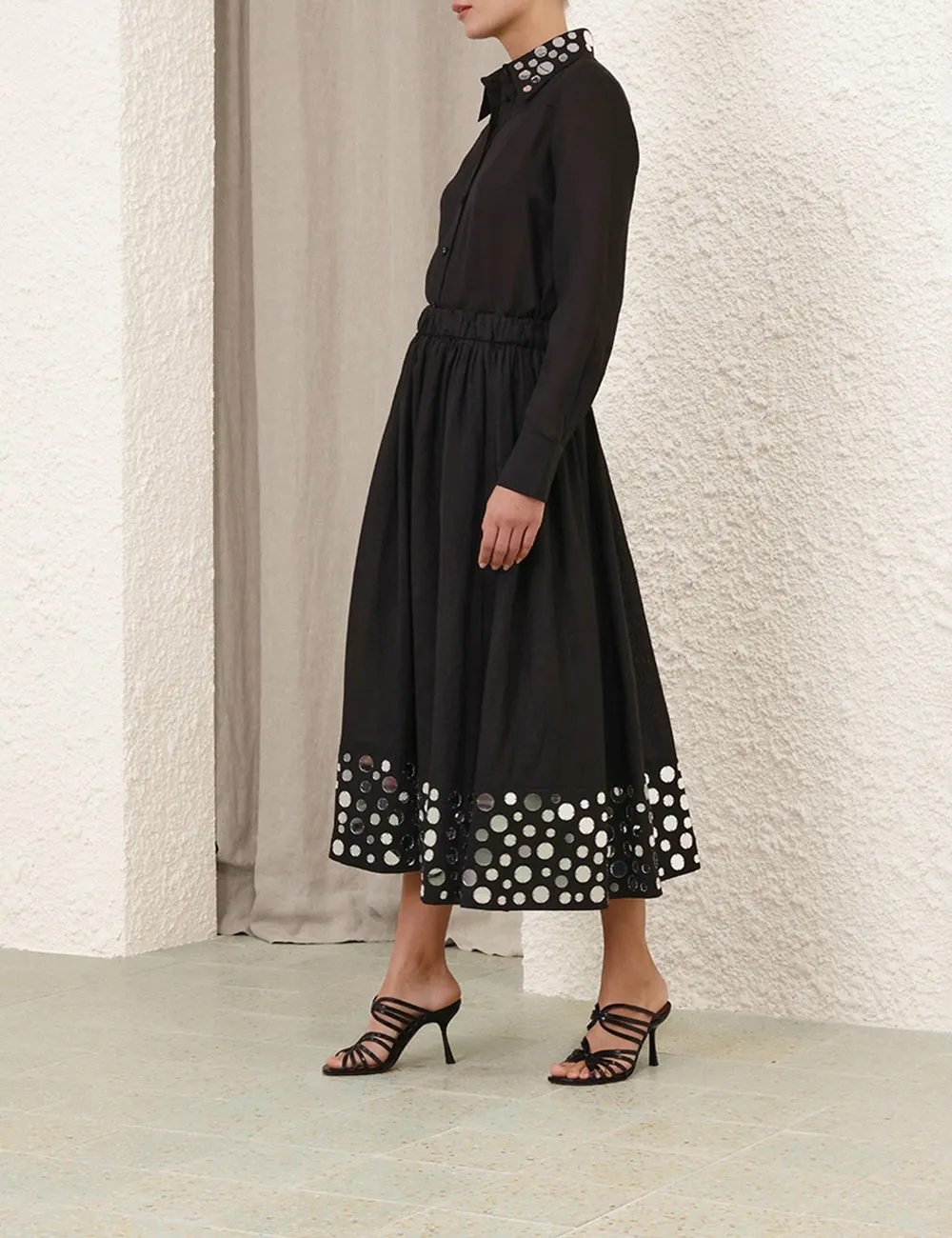 Eden Mirror Midi Skirt