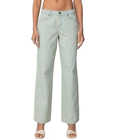 Edikted Lannah Textured Low Rise Jeans