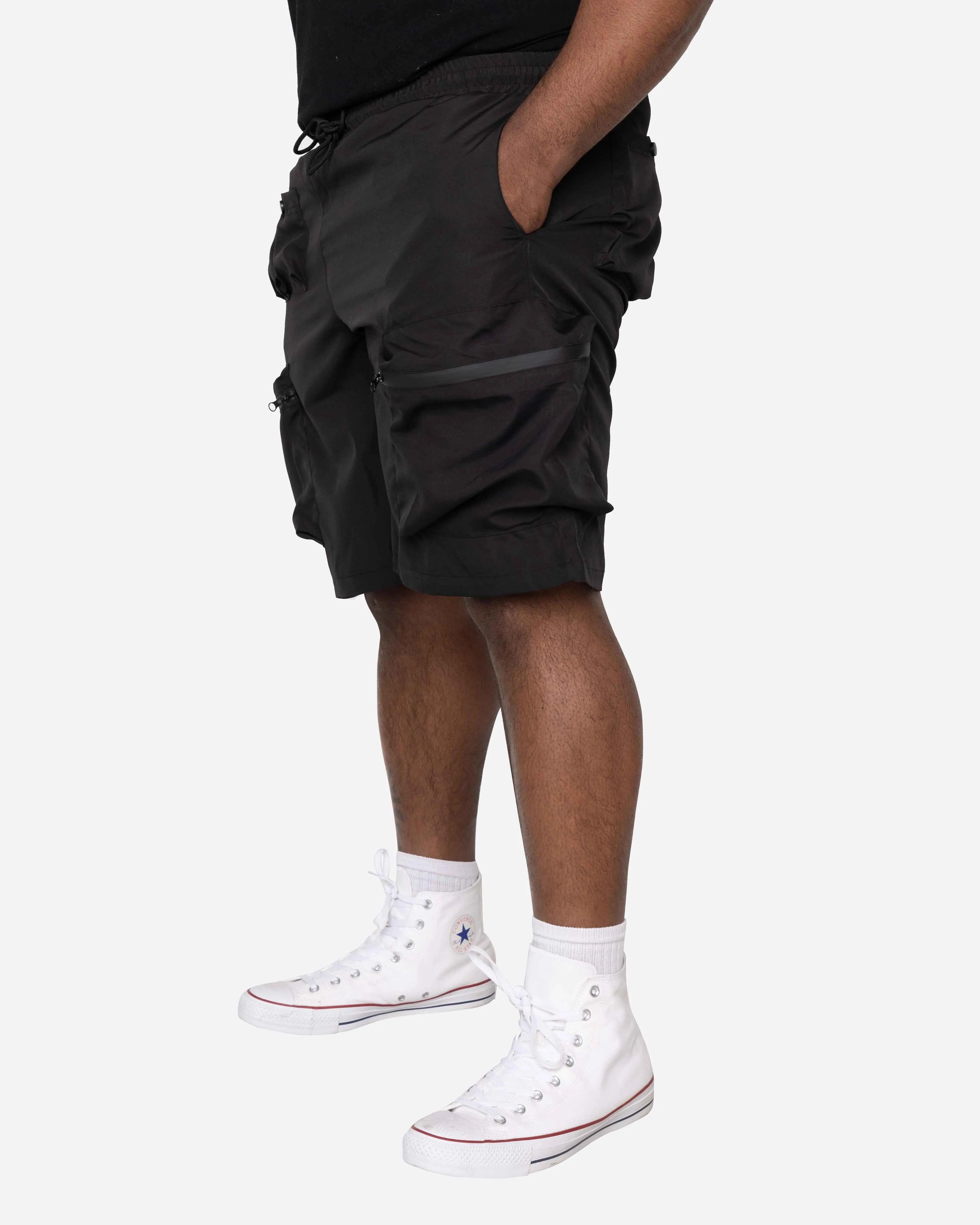 EPTM BIG N TALL COMBAT CARGO SHORTS-BLACK