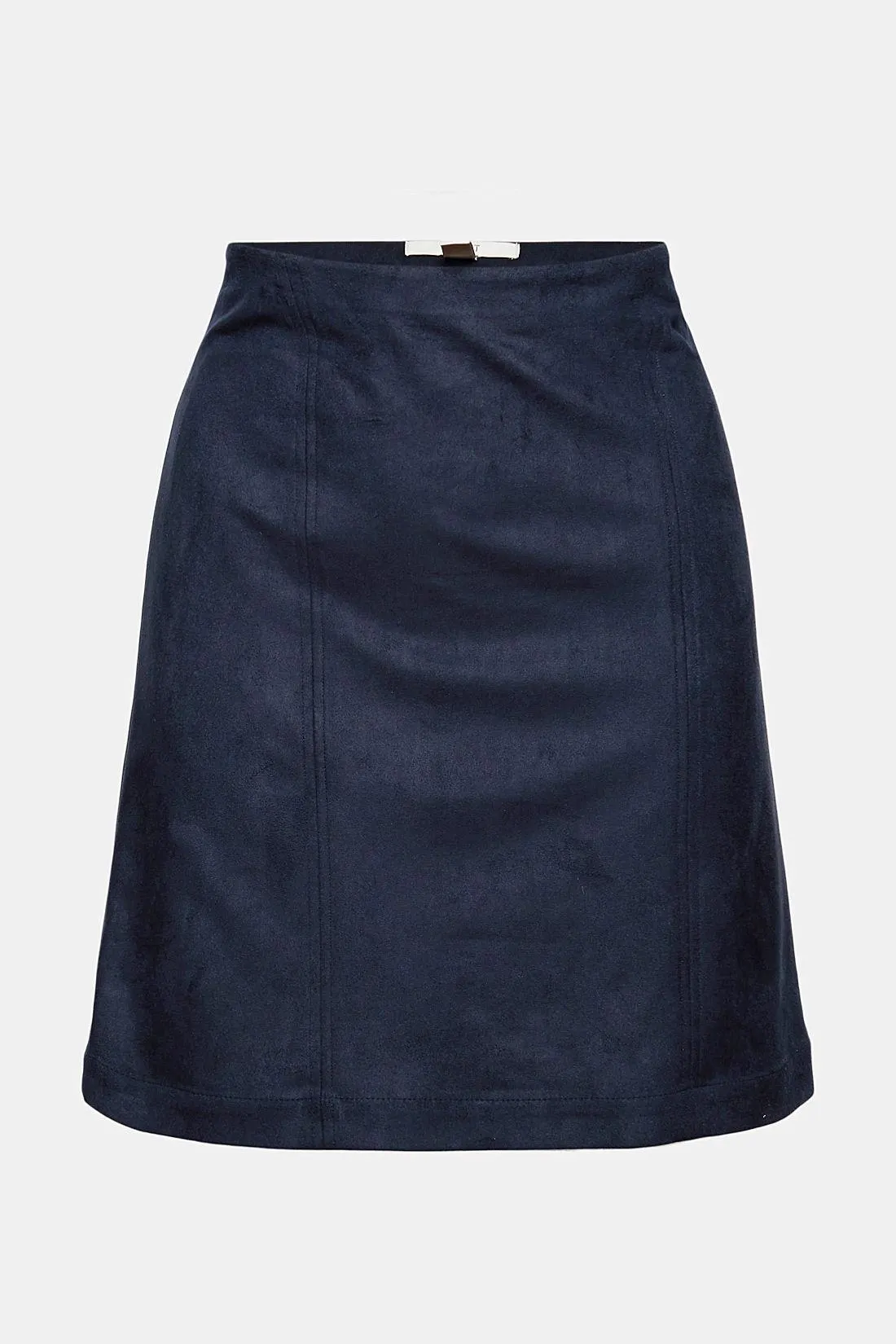 Esprit Faux Suede Skirt in Navy