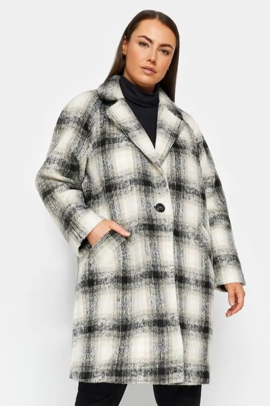 EVANS Curve Grey Check Coat