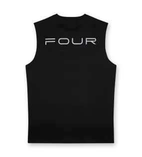 FOUR    Sportswear Reflective Tank top Black