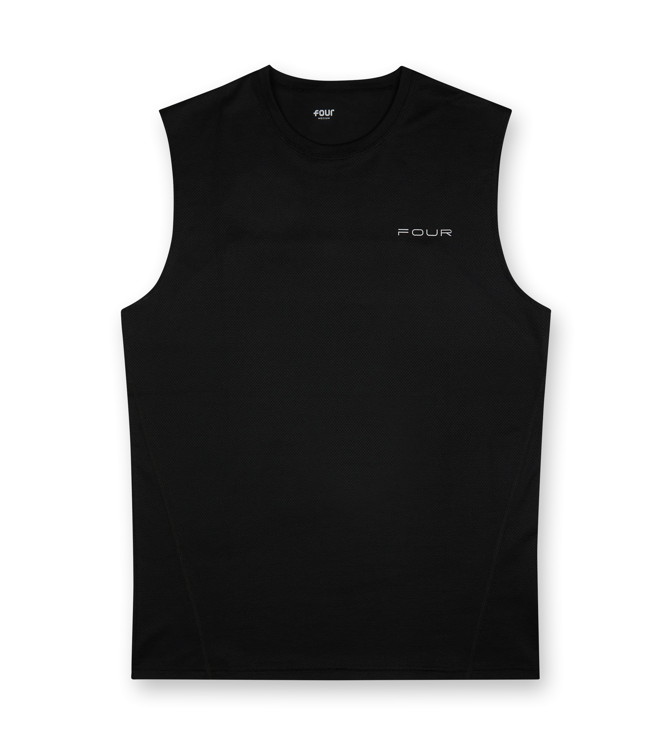 FOUR    Sportswear Reflective Tank top Black