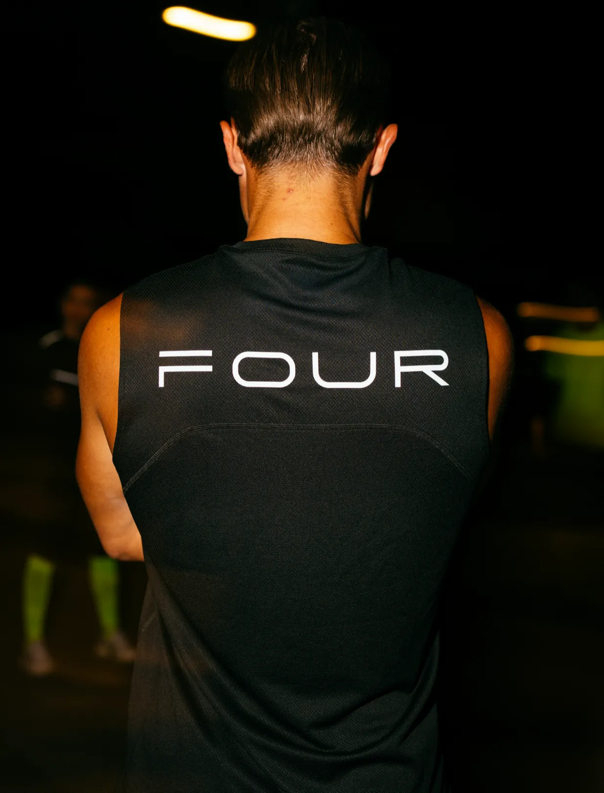 FOUR    Sportswear Reflective Tank top Black