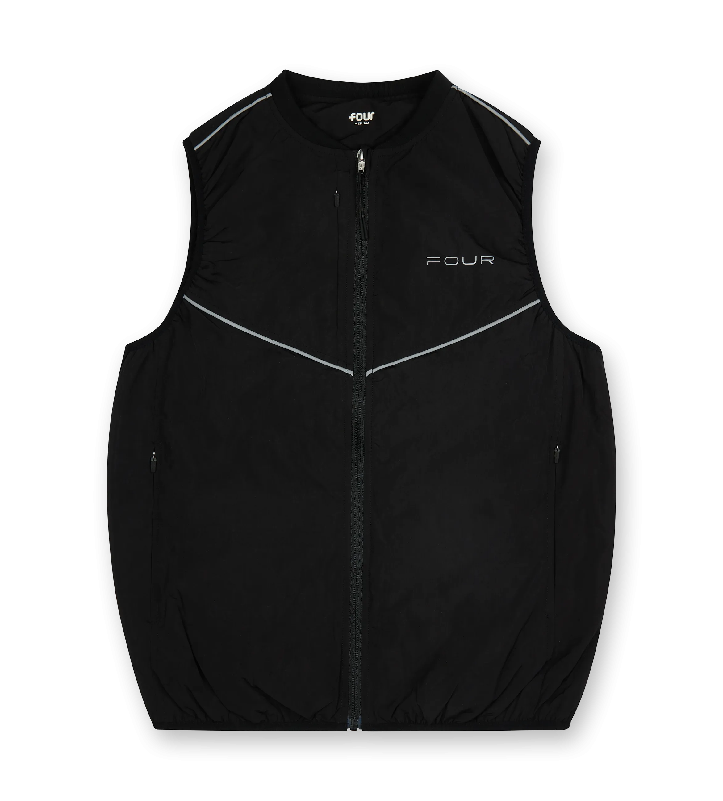 FOUR    Sportswear Reflective Vest Black