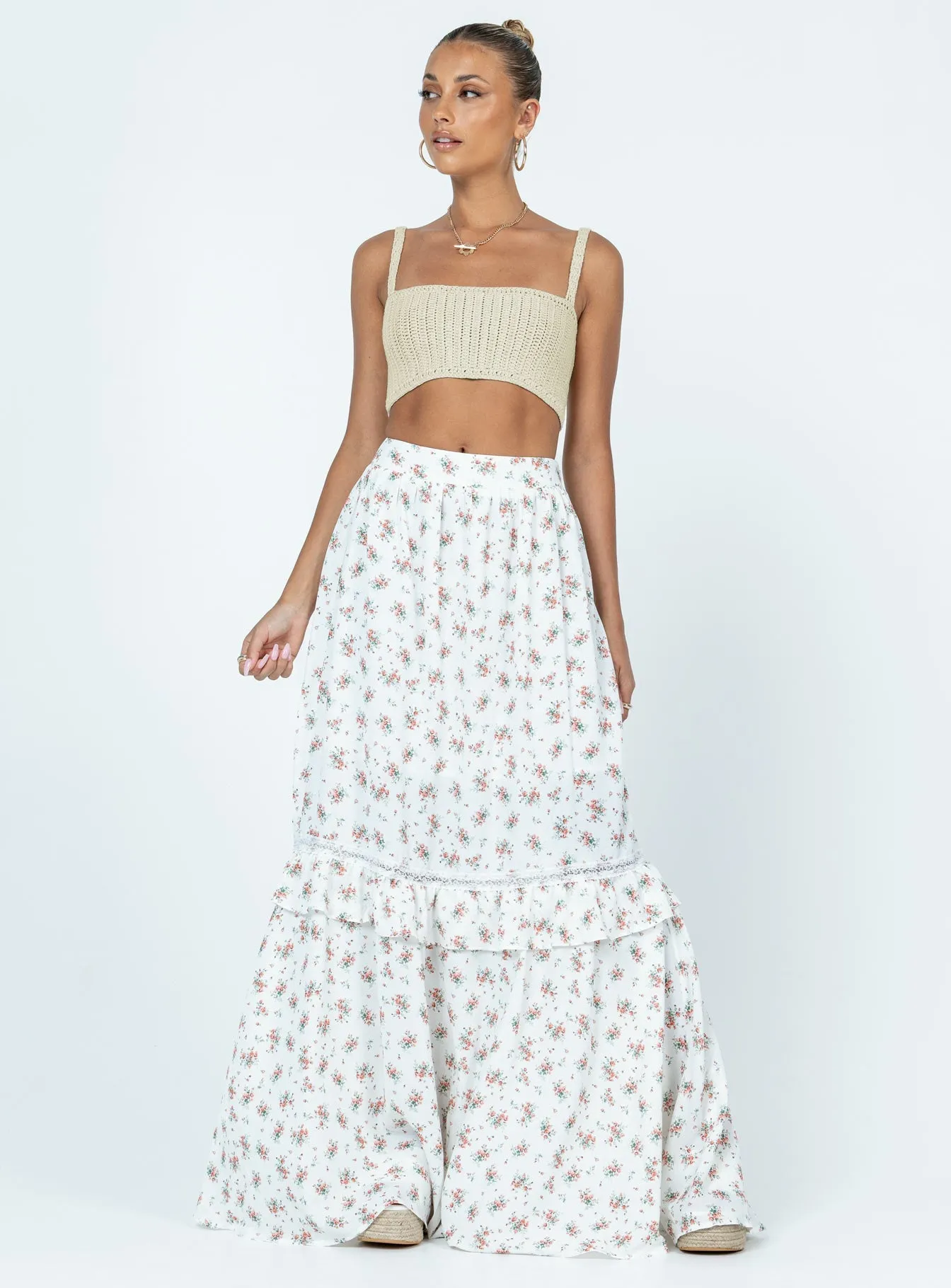 Fowler Maxi Skirt White