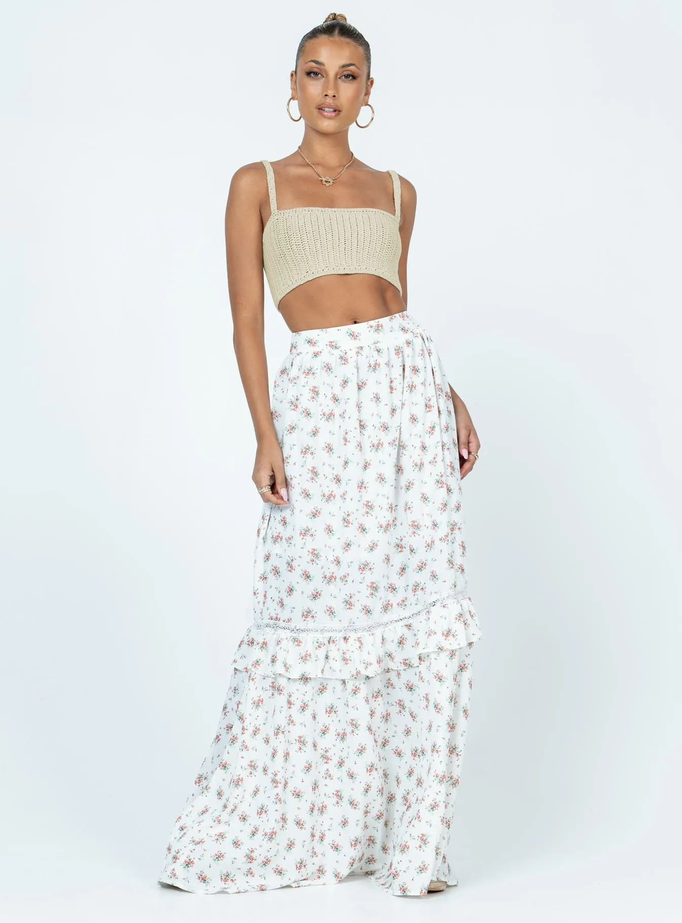 Fowler Maxi Skirt White