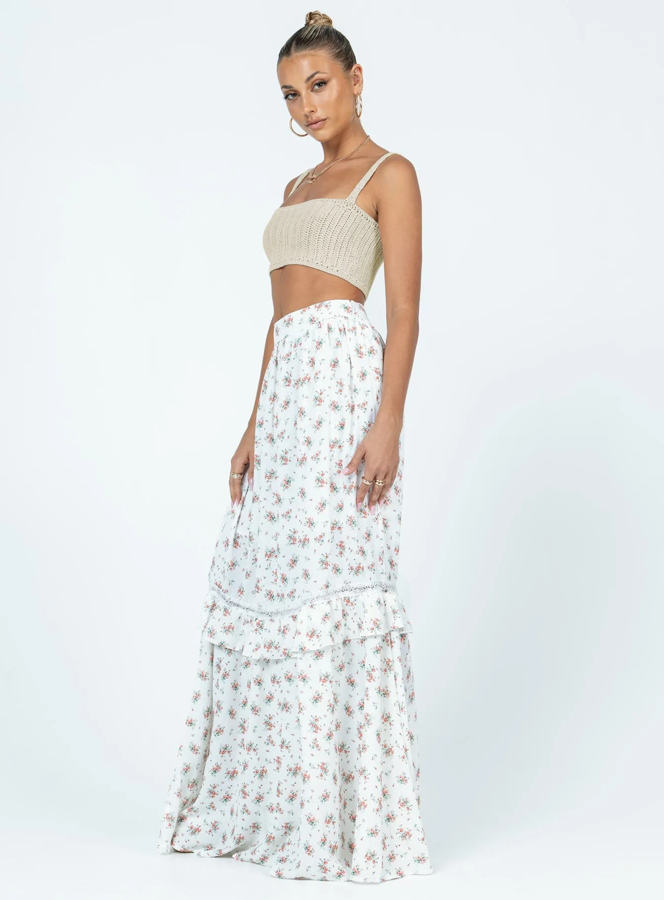 Fowler Maxi Skirt White