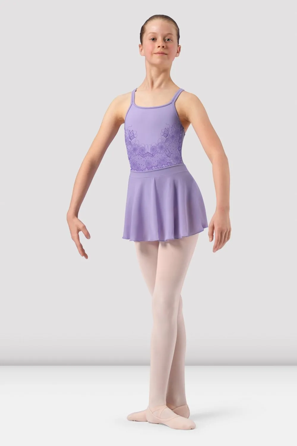 Girls Penelope Scoop Neck Skirted Leotard