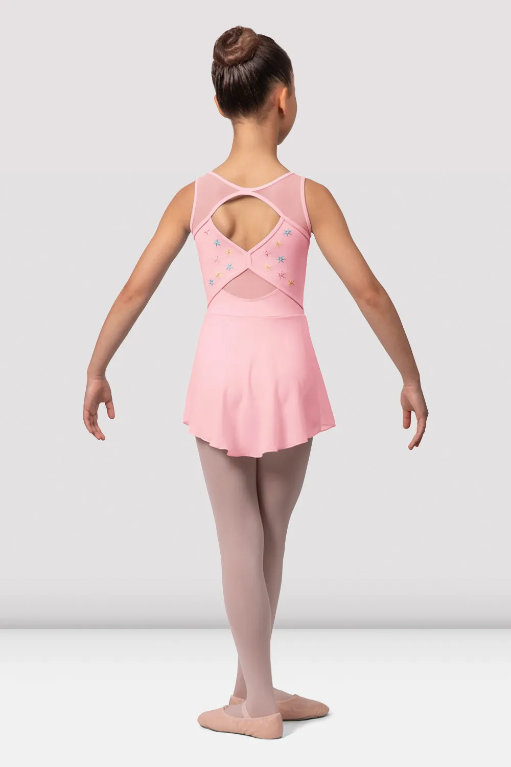 Girls Suki Open Back Skirted Leotard