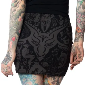 Goathead Mini Skirt Grey