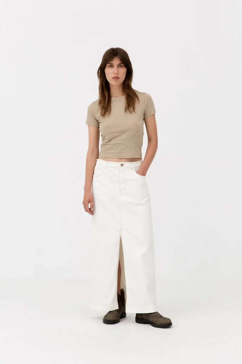 H2OFagerholt Classic jeans skirt Cream White