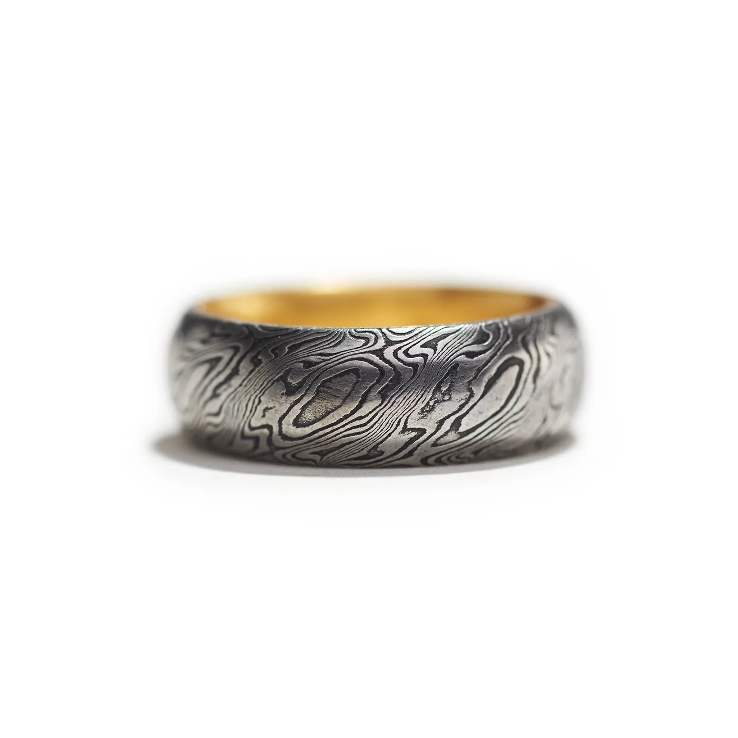 Half Round Ring with Gold~8mm