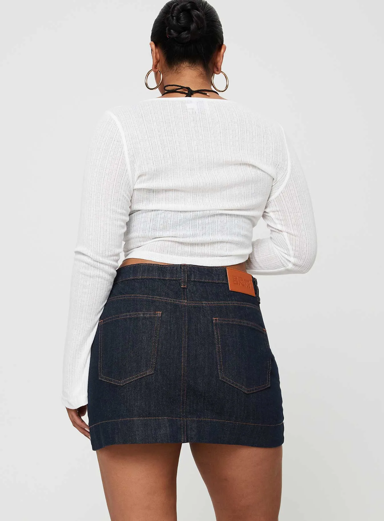 Hughes Mini Skirt Dark Wash Denim