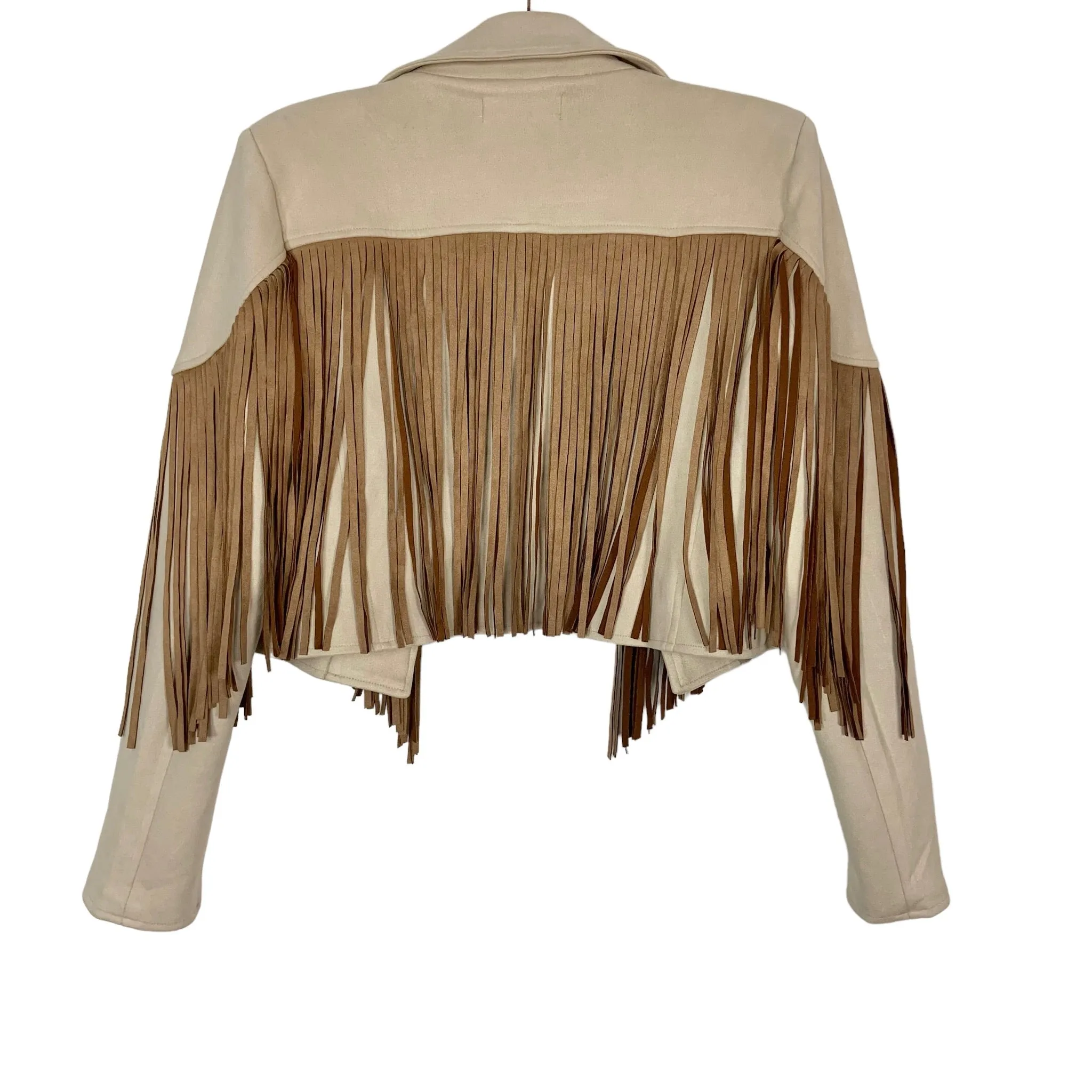 Impressions Suede Fringe Jacket NWT- Size S